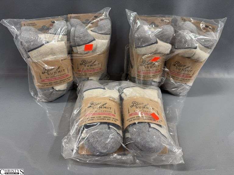 6 Bundles of 3 Blue Summit Womens Mini Crew Socks image