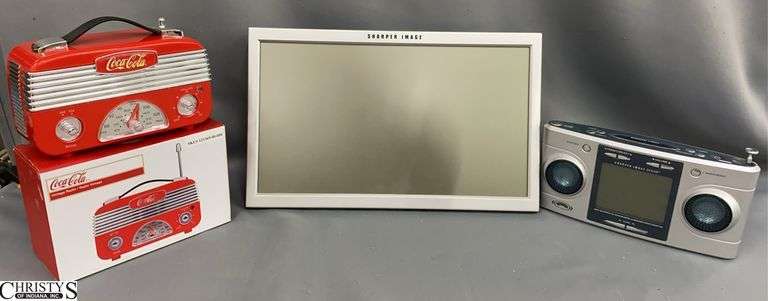 Sharp Image Portable Radio, Alarm Clock, Coca-Cola Radio image