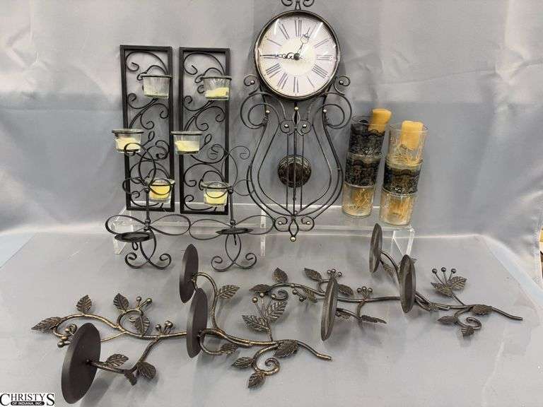 Scrolled Metal Wall Decor Pieces - 20" of largest