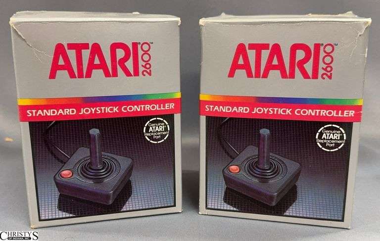 2 Atari 2600 Standard Joystick Controllers in Original Box image