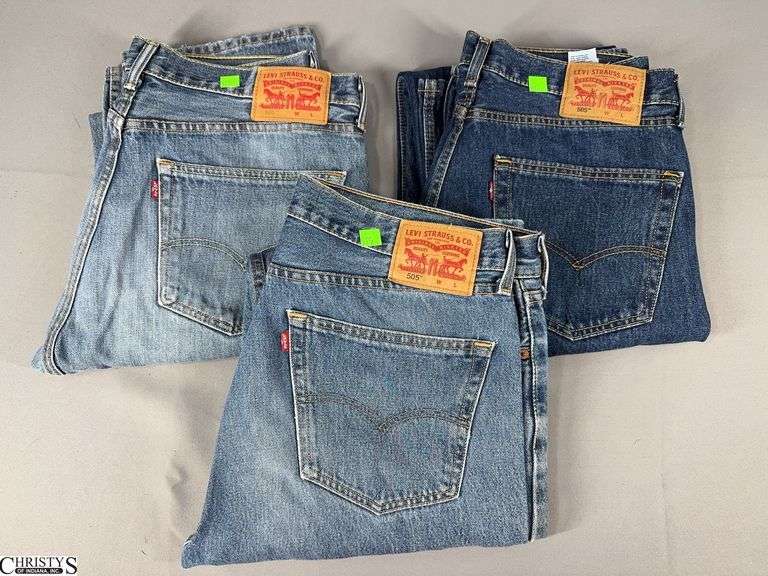 3 Pair of Levi's 505 Jeans Size 36 x 38 image