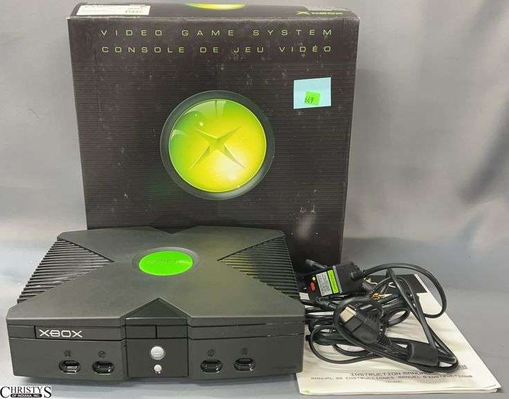 Original Microsoft Xbox Console with Box and Accessories NO CONTROLLER image