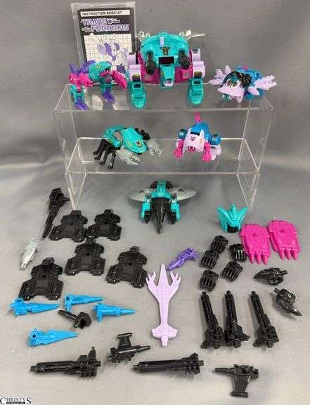 Vintage Transformers, Piranacon, with all 6 Seacons, Snaptrap, Nautilator, Overbite, Seawing, Skalor, and Tentakil. image