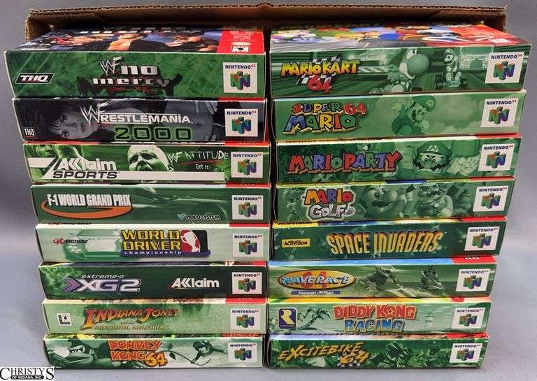 16 Nintendo 64 Game Lot - Assorted Titles and Complete in Box image