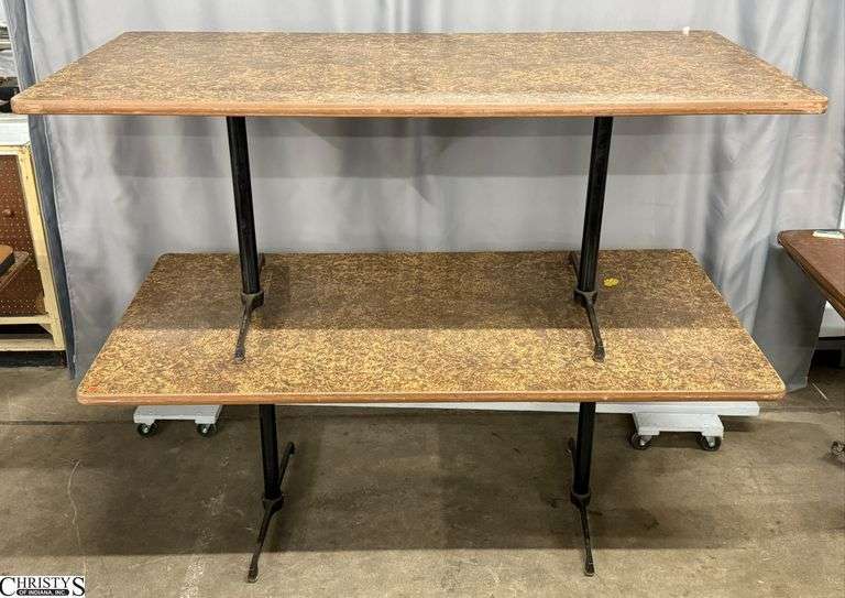 2 Cafe Dining Tables - Shows wear - 72" x 36" x 30" of each