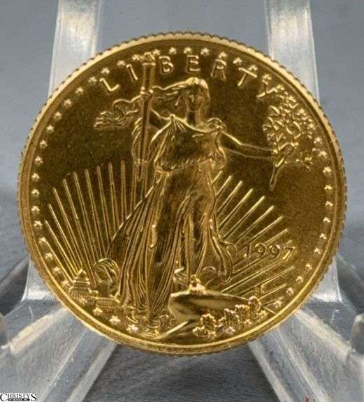1997 $10 American Gold Eagle 1/4 oz. Fine Gold Coin image