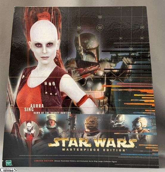 2000 Star Wars Aurra Sing Damaged Box Limited Edition Deluxe Illustrated History and Exclusive Large Collector Figure image