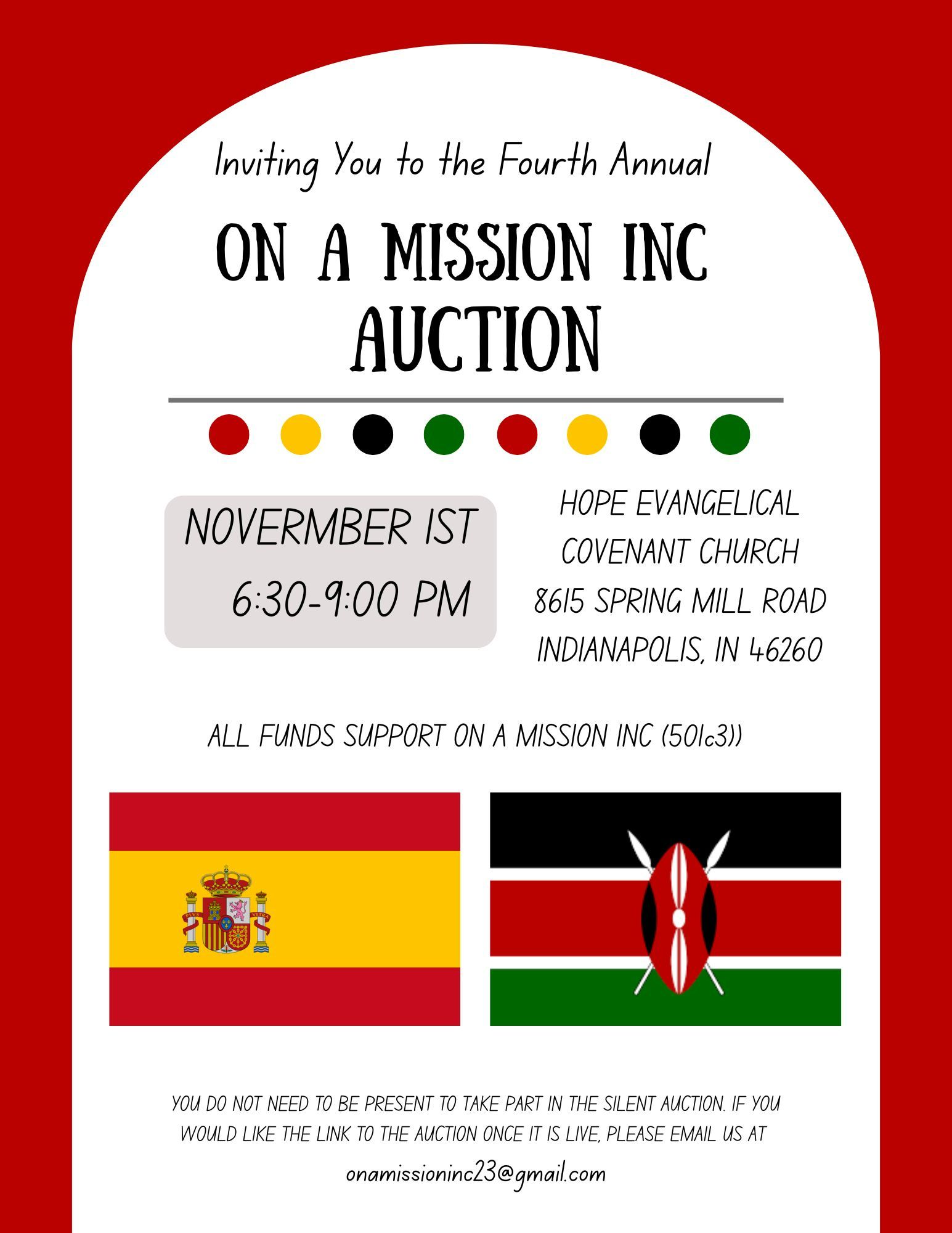On a Mission Inc Auction November 1st featured photo