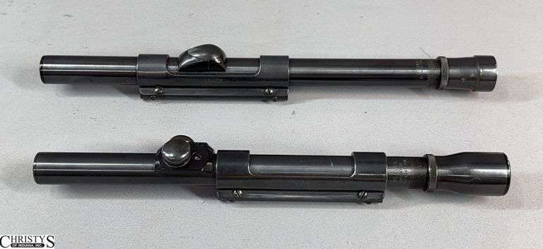 2 Weaver Scopes-  Weaver J2.5 with Weaver Mount for Grooved Receiver and Weaver B4 with Grooved Receiver Mount image