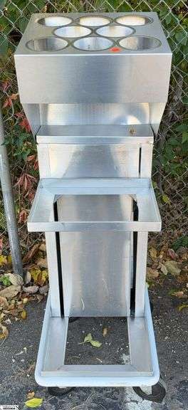 Stainless steel, utensil and tray cart image