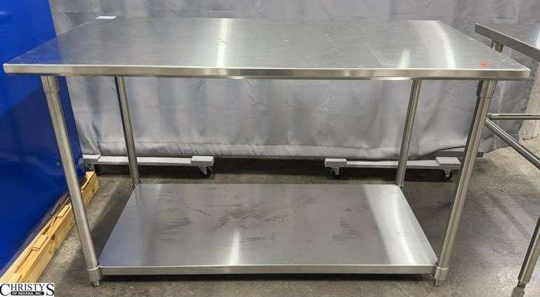 Stainless Table With Storage 60x30x36" Tall image