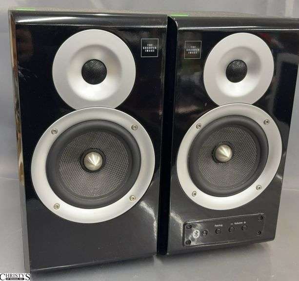 Pair The Sharper Image Bluetooth Speakers - 7" x 10" x 13" of each image