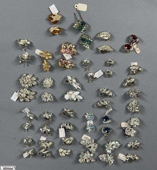 27 Pairs of Eisenberg Clip On Earrings. image