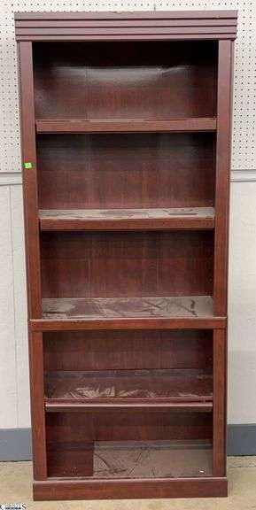 Pressed Board Bookshelf, Damage to Top 30x12x72" Tall image