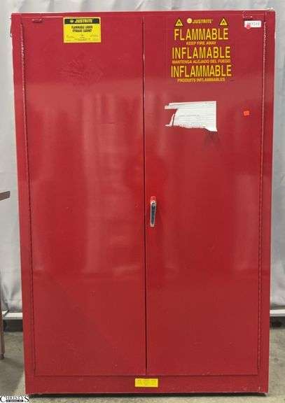 Fireproof Red 2 Door Cabinet, 42x18x65" image