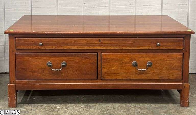 3 Drawer Storage Coffee Table - 44" x 24" x 19" - some wear image