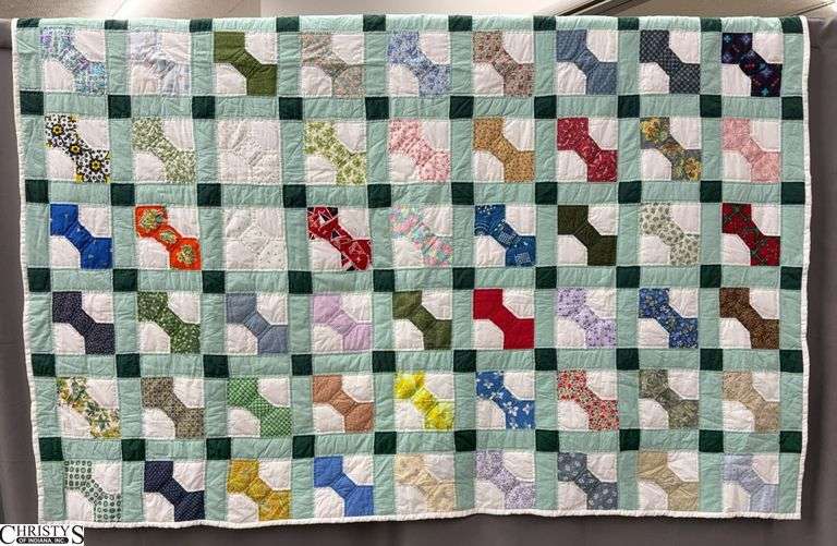 Handmade Bowtie Quilt - 96" x 81" image
