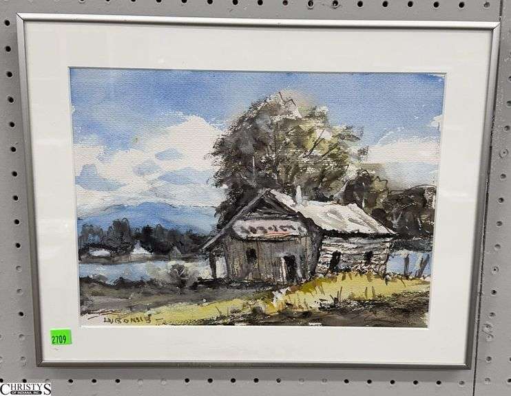 Professionally Framed Artwork, Appears to Be Water Color, Frame 18x14" image