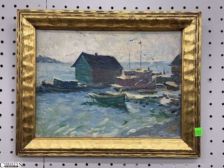 Gold Framed Painting, 14.5x12" image