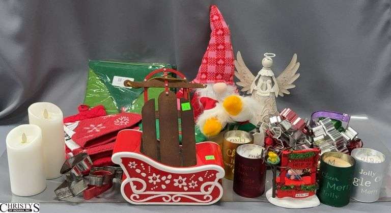 Assorted Christmas - Cookie Cutters, Battery Candles, Oven Mitts, Misc Decor image