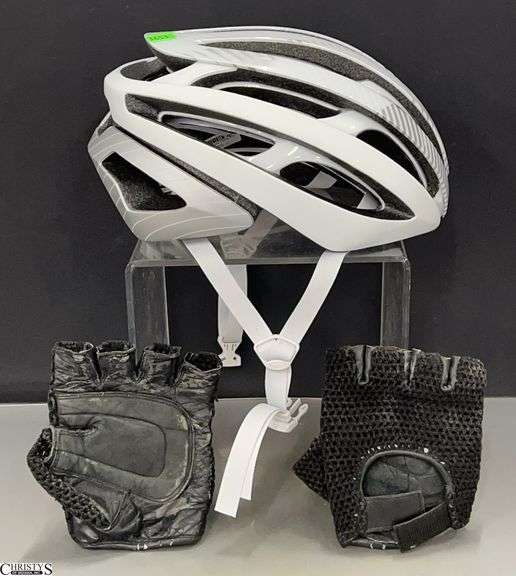 Bell Bicycle Helmet With Used Gloves image