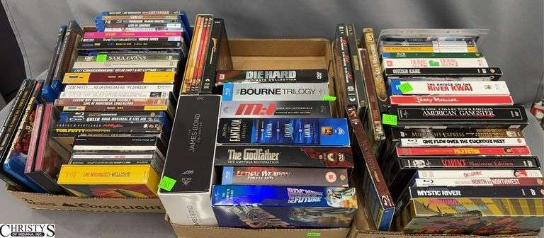 DVDs, Indiana Jones, Lethal Weapon, Godfather, James Bond, Back to The Future, Mission Impossible image