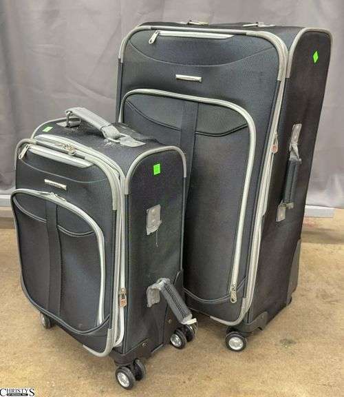 Grey Travel Luggage, Handle Is Broken on One image