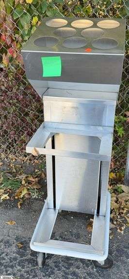 Stainless steel, utensil and tray cart image