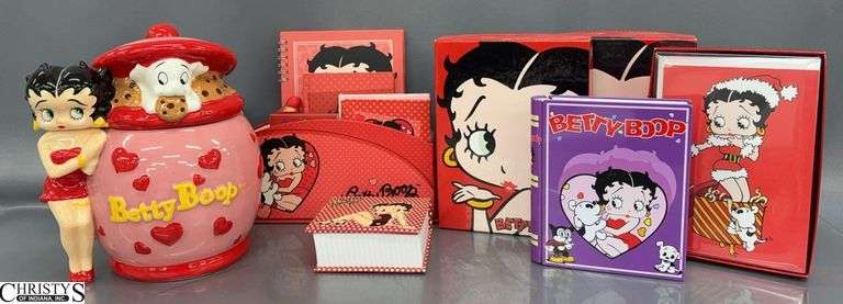 Betty Boop Holiday Cards, Cookie Jar, Frame, Misc - 9" of cookie jar image