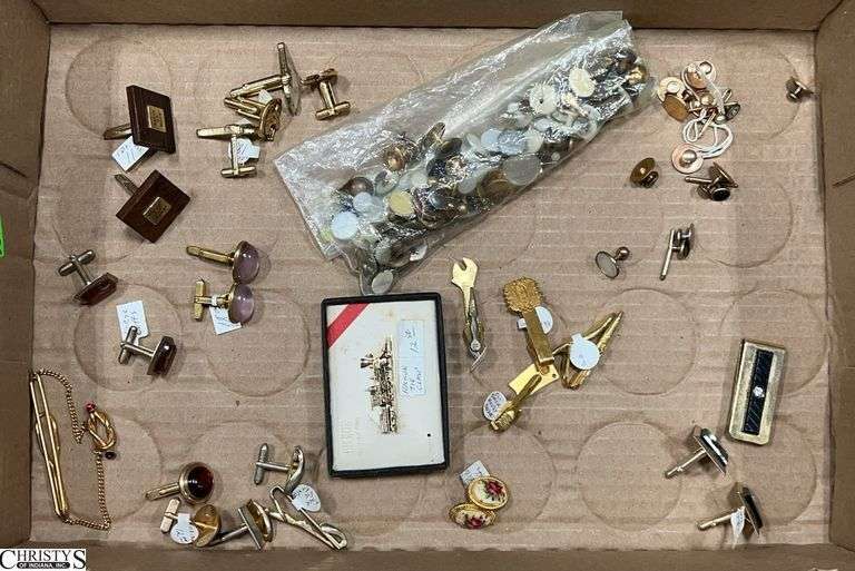 Cufflinks, Tie Tacks, Knock On Wood, Swank, Hickory, Various Stones and Other Patterns image