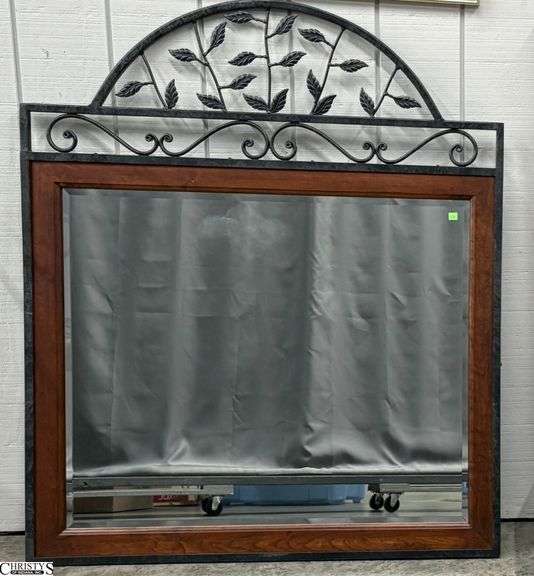 Large Metal Framed Wall Mirror - 44" x 52" image