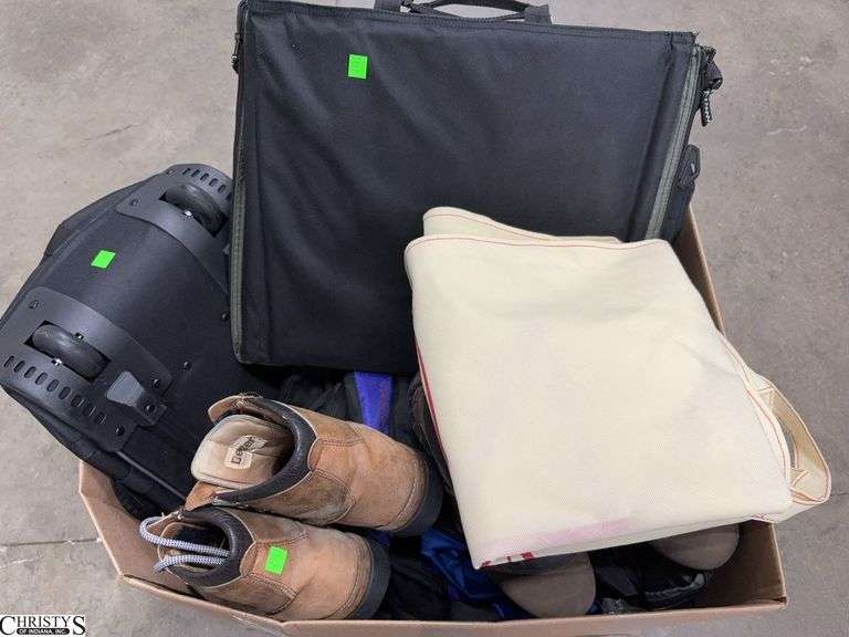 Assorted Travel Duffel Bags, Backpacks, Mens Boots - Size 10.5 - some wear from use image