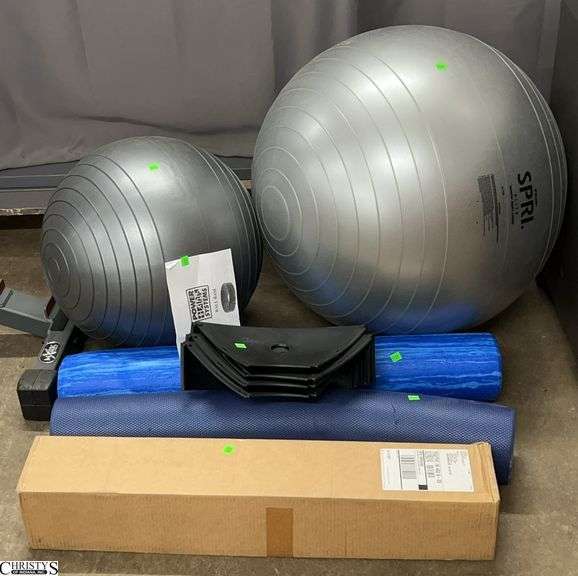 Floor Mat, Foam Rollers, 2 Yoga Balls And Ball Base 75cm image