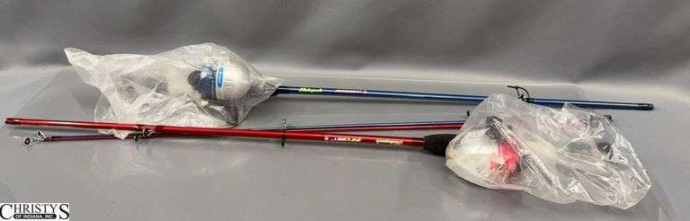 2 Shakespeare Fishing Poles - 64" when assembled image