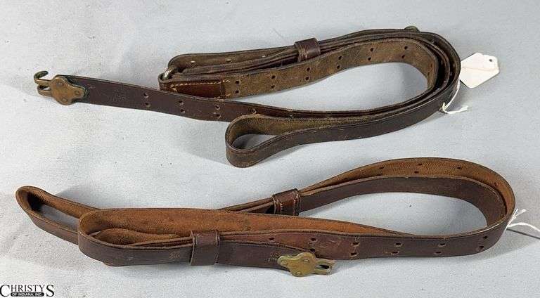 2 Rock Island Arsenal Slings- Marked 1918 G.H.W. and E.H.S. image