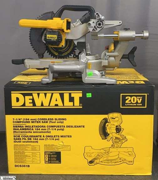 DeWalt 20v 7-1/4" Cordless Sliding Compound Miter Saw TOOL ONLY With Box image