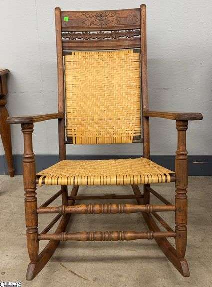 Rush Seat and Back Rocking Chair - 27" x 42" - 18" seat image