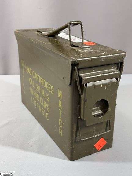 168 Rounds of Caliber .30-06 Ammunition in Green Metal Ammo Can image