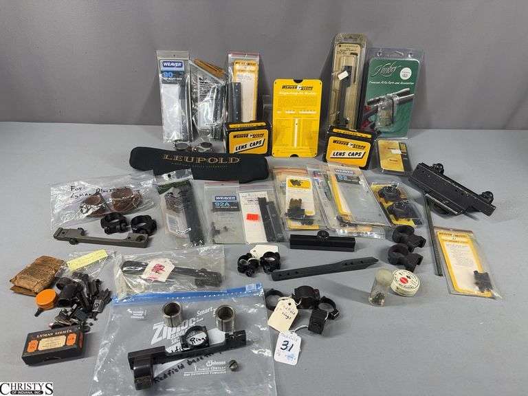 Scope Parts and Accessories- Including Leupold Base, Top Mount Bases, Burris Zee Rings, Lens Caps, Scope Rings and More image