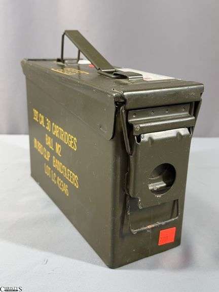 120 Rounds of .30-06 Caliber Ammunition in a Green Metal Ammo Can image