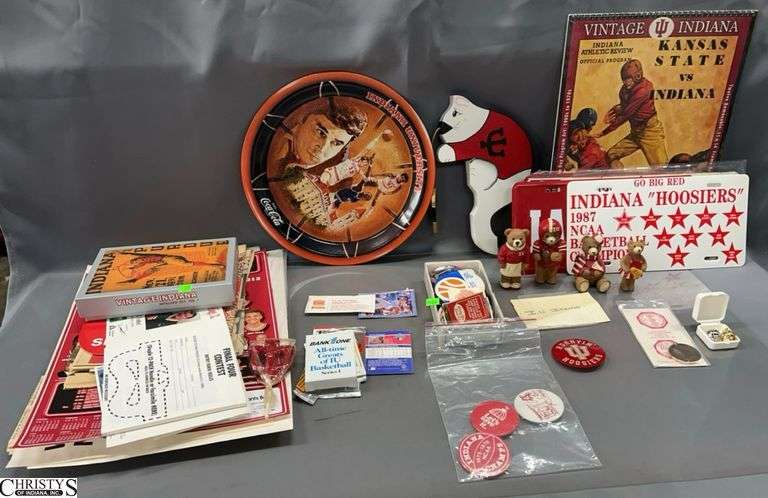 IU Indiana Hoosiers Basketball/Sports Memorabilia - Posters, Newspapers, Pins, Notecards, Figurines, Misc - 12" of largest image