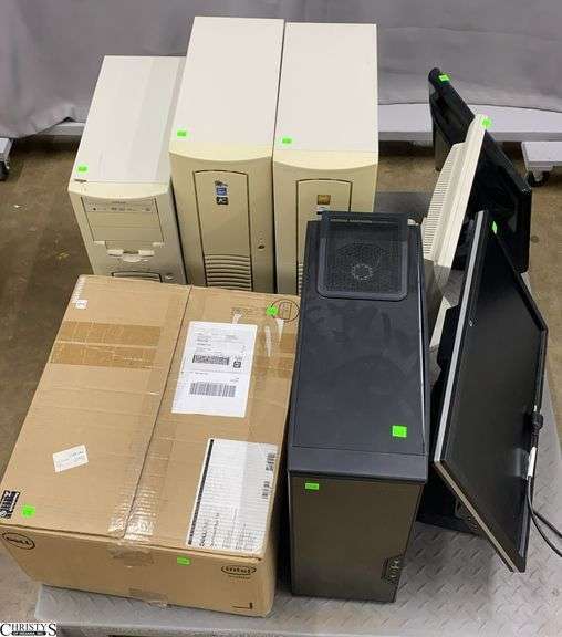 Skid of Computer CPU's and Monitor's - Internals Unknown - SKID NOT INCLUDED image