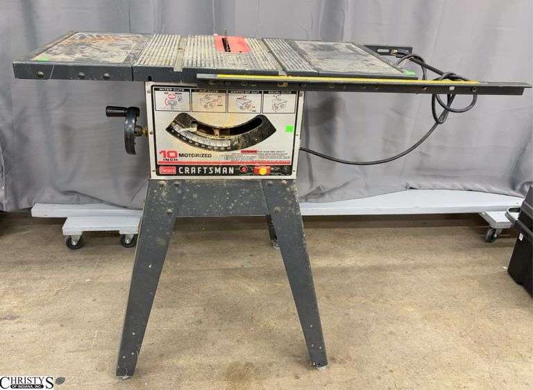 Sears Craftsman 10" Table Saw - 48" x 23" x 34" as sits image
