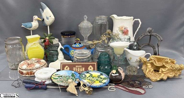 Pitchers, Jars, Swatters, Misc Tabletop Decor - 22" of largest image