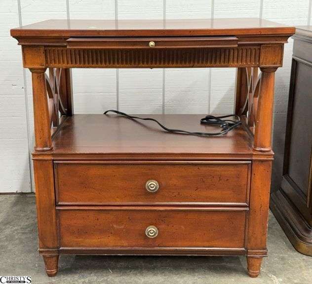 Aspen Homes 2 Door Table with Pullout Writing Tray 31x21x32 Some Finish Scratches image