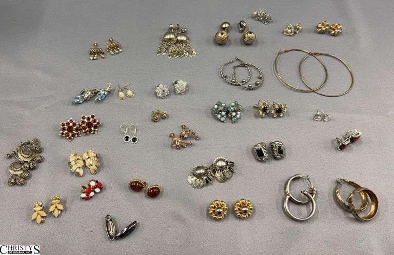 30 Pairs of Earrings- 1 Marked Coro and 1 Marked Kramer image