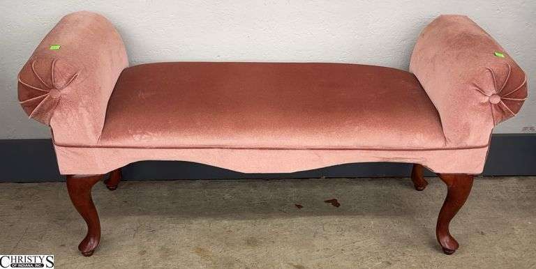 Queen Anne Style Upholstered Bench - 46" x 17" - 16" seat image