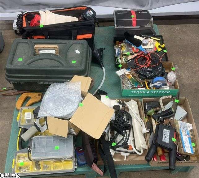 Skid of Hand Tools, Yard Camel, Pry Bars, Hardware, Misc - SKID NOT INCLUDED image