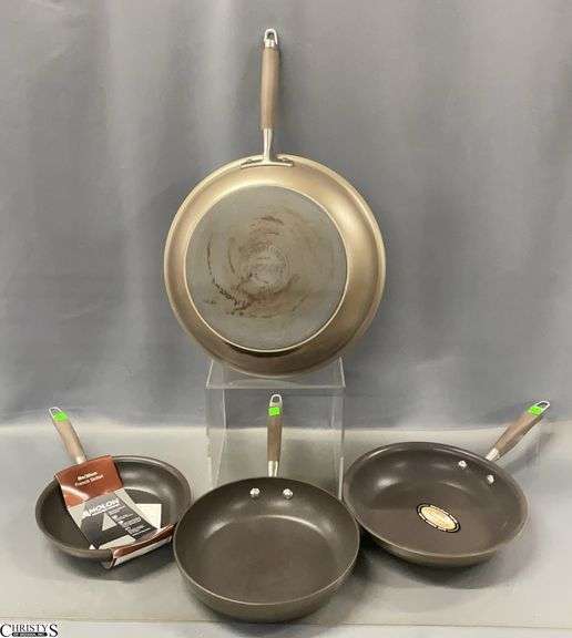 4 Anolon Advanced Bronze Skillets 8", 9.5", 10" and 13" Pans image