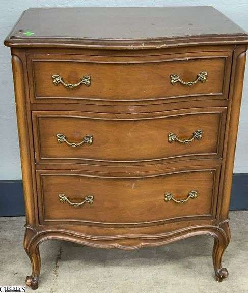 Vintage Drexel 3 Drawer Night Stand, Has Some Scuffing 24x17x30" image
